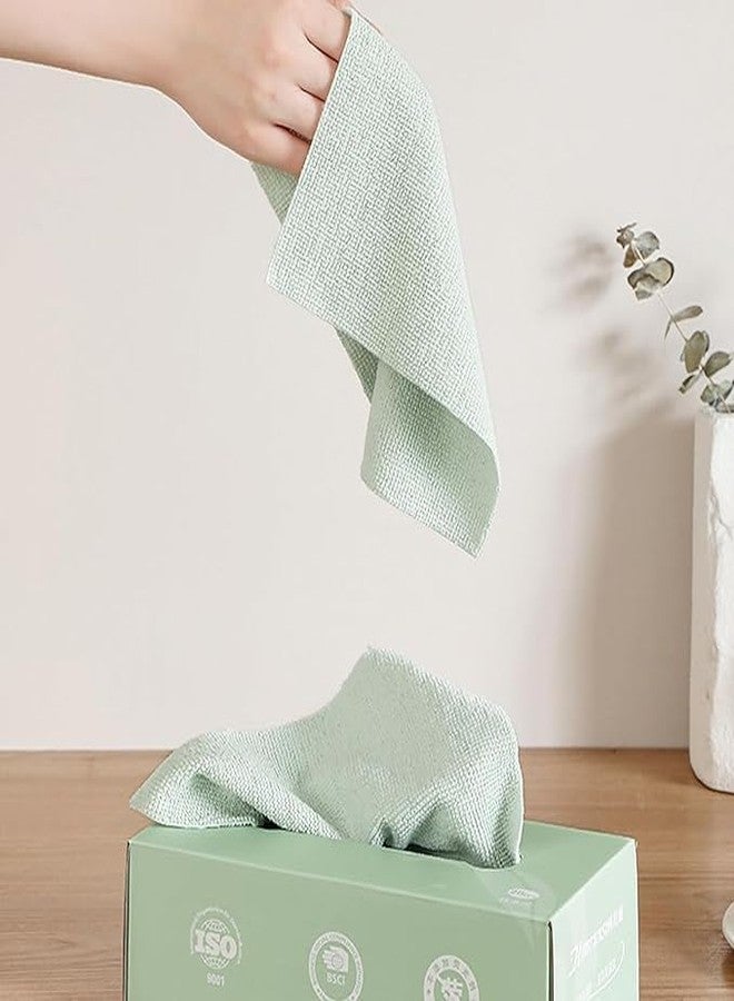 Prostuff.in® 20PCS Disposable Microfiber Cleaning Cloths Soft Reusable Kitchen Towels in Tissue Box Dispenser, Multi-Purpose Absorbent Rags for Household, Dish, Hand & Surface (Multicolours) 1 Box - Image 4